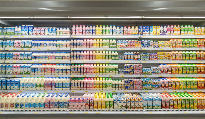 Wide range of reduced sugar and low-calorie food products available in supermarkets