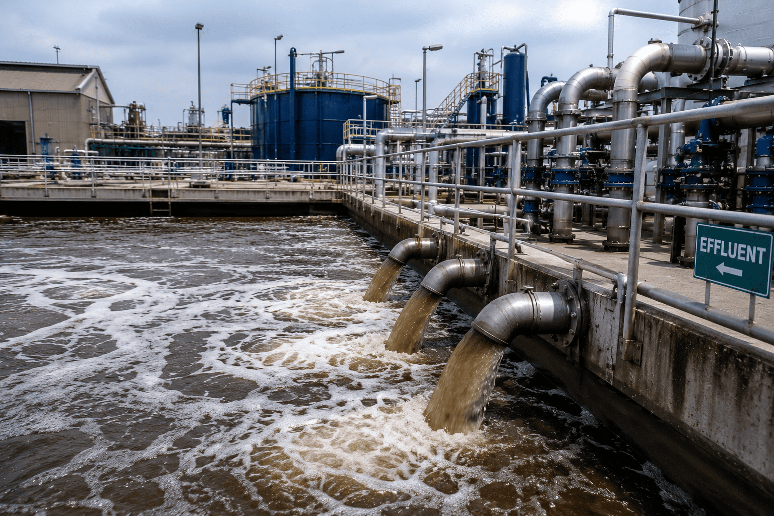 Industrial wastewater treatment process using oxidation systems