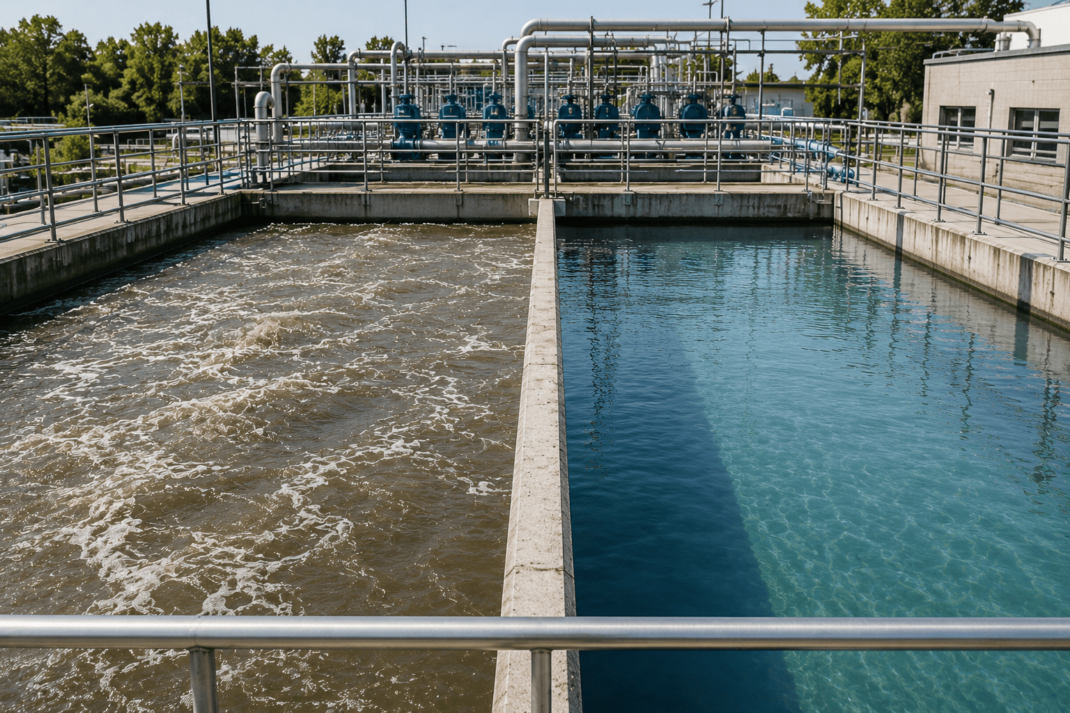 Industrial wastewater treatment and water purification process