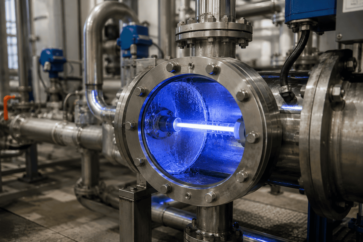 UV oxidation water treatment system using hydrogen peroxide